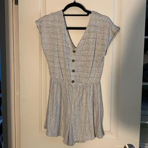Grey Romper with Buttons